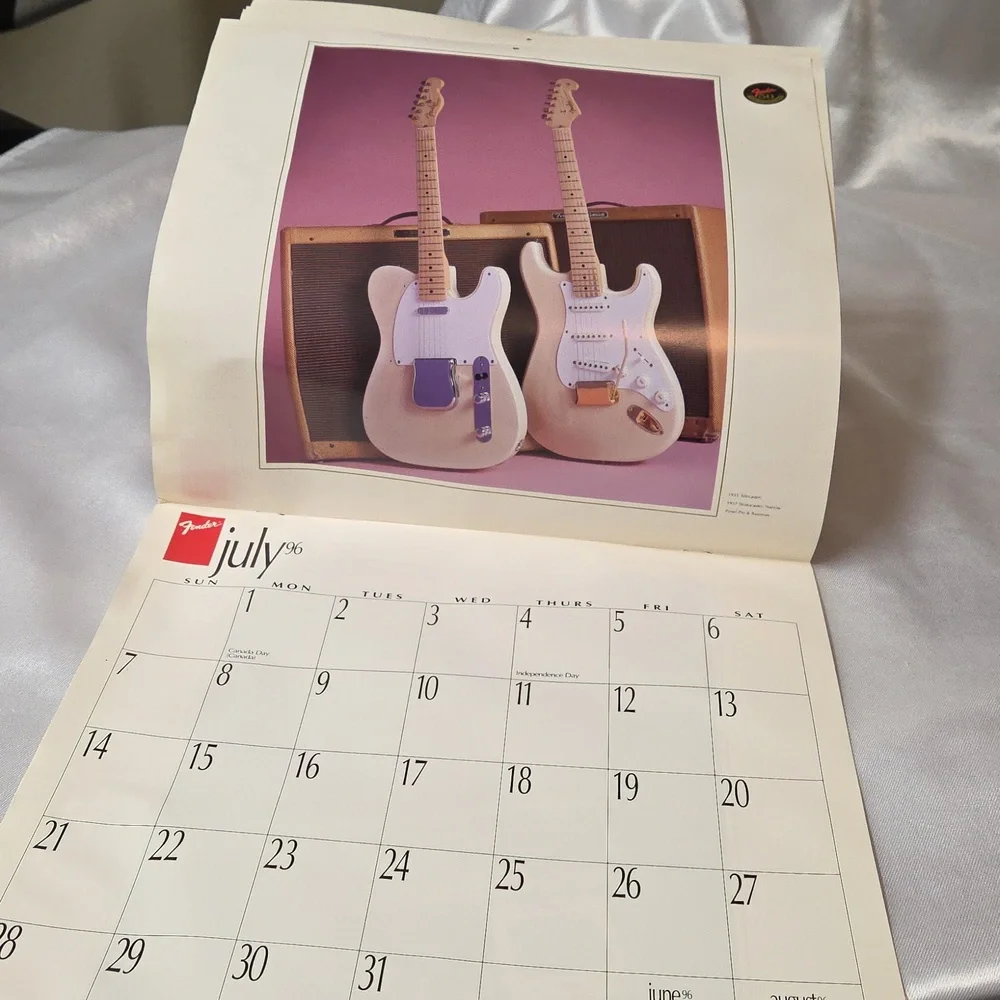 Fender Guitar 50th Anniversary Calendar Music Guitars Vintage Office
